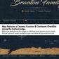 The image is a map that features a Country Counter & Continental Checklist along the bottom edge. It includes a compass rose and a scale, and it allows users to move a pin along the country counter to track how many countries they&