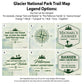six different trail map designs, each with unique features and names, such as "Sam and Natalie", "The Patterson Family", "Michael&