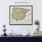 Spain & Portugal Push Pin Map - Single Panel