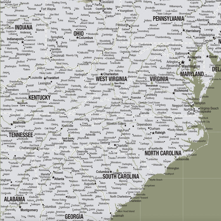 The image is a detailed map of the United States, showing the various states and their geographical locations.
