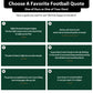 a green and black poster with the words choose a favorite football quote