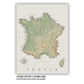 The image is a detailed map of France, showing various regions and cities across the country.