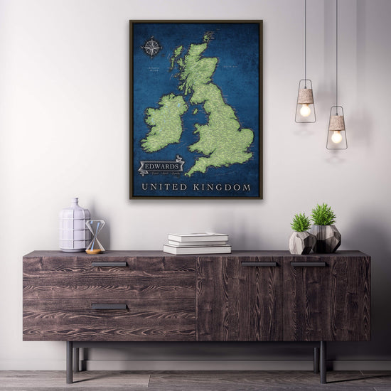 a picture of a map of the united kingdom