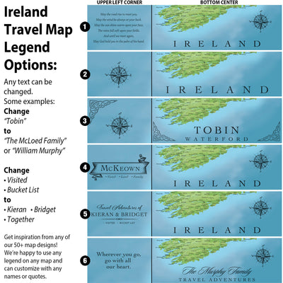 a map showing the locations of ireland and ireland