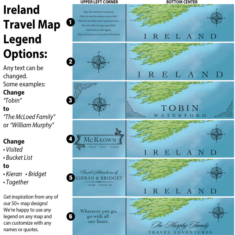 a map showing the locations of ireland and ireland