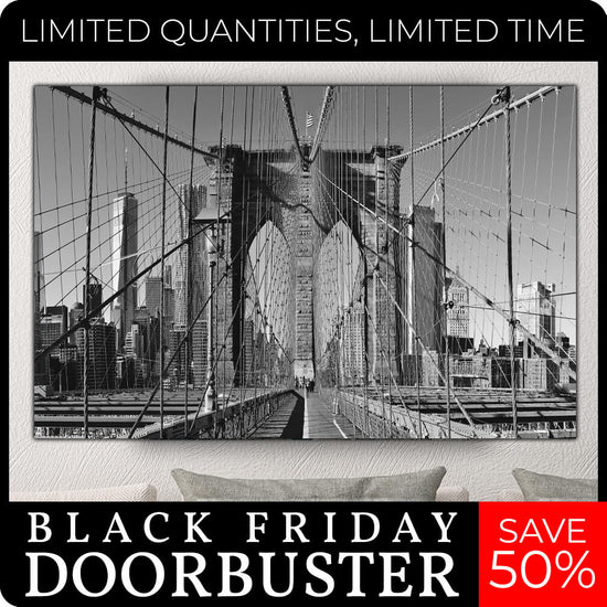 Brooklyn Bridge Canvas Wall Art - 48"x30"