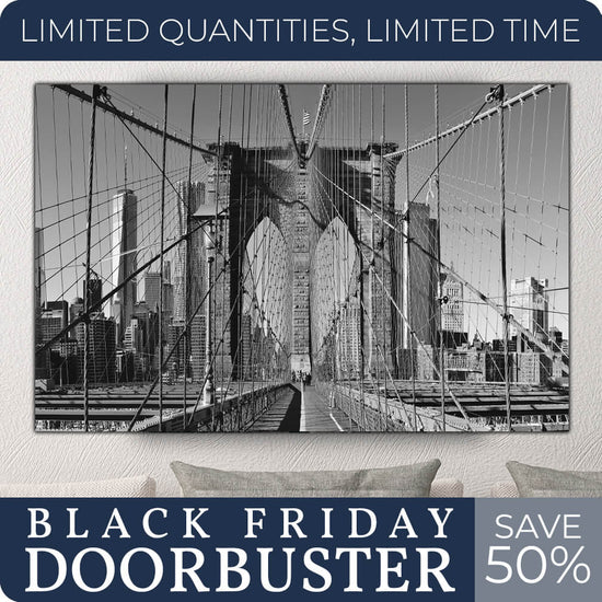 Brooklyn Bridge Canvas Wall Art - 48" x 30"