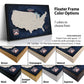 Vintage Baseball Stadium Tour Push Pin Map