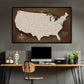 Executive Baseball Stadium Tour Push Pin Map