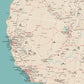 Classic Highway and Interstate USA Map - Single Panel