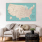 Classic Highway and Interstate USA Map - Single Panel