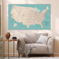 Classic Highway and Interstate USA Map - Single Panel