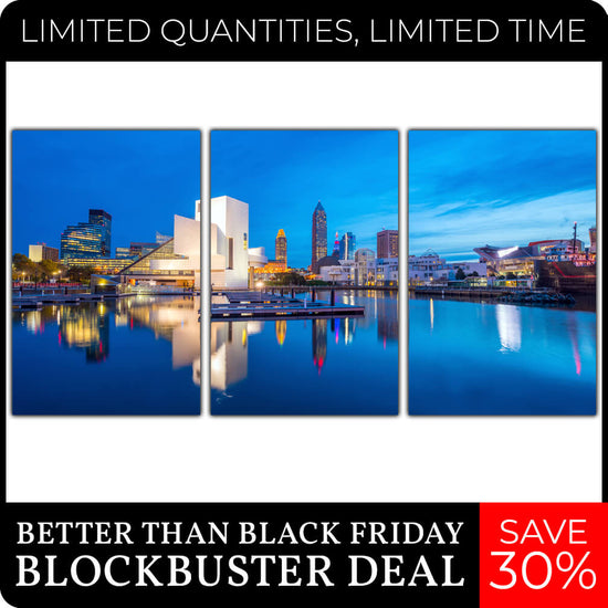 Cleveland Skyline - 20" x 30" set of 3