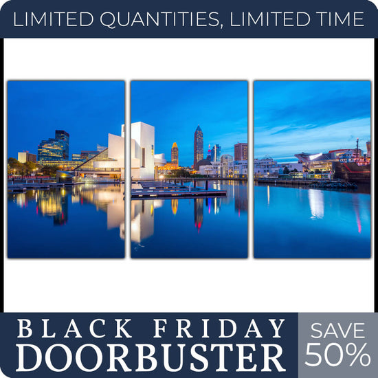 Cleveland Skyline - 20" x 30" set of 3