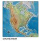 Classic Map of North America Push Pin Map