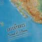 Classic Map of North America Push Pin Map