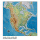 Classic Map of North America Push Pin Map