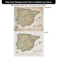 Spain & Portugal Push Pin Map - Single Panel