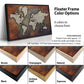 Detailed Collage Push Pin Travel Map - Single Panel