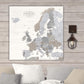 Farmhouse Europe Push Pin Travel Map