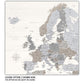Farmhouse Europe Push Pin Travel Map