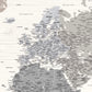 Farmhouse Push Pin World Map - Single Panel