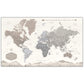 Farmhouse Personalized Push Pin World Map - Single Panel