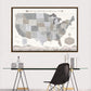 Farmhouse Push Pin USA Map - Single Panel