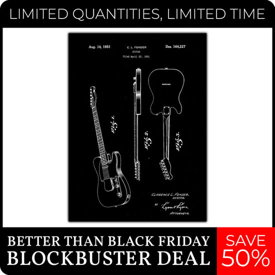 Fender Guitar Patent - 20" x 30"