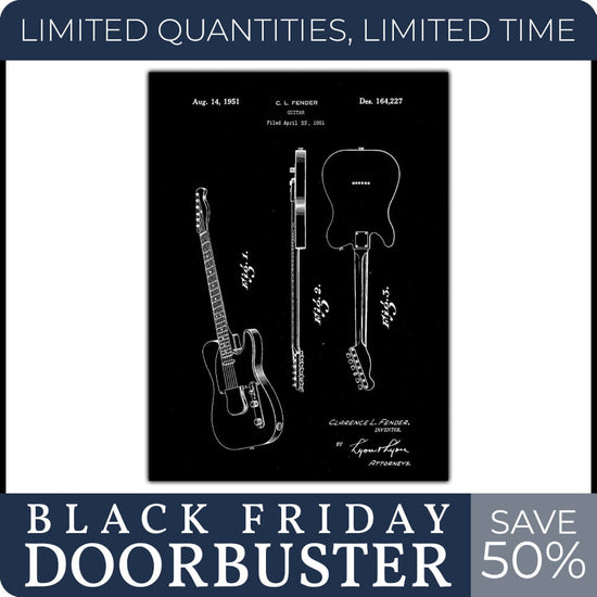 Fender Guitar Patent - 20" x 30"