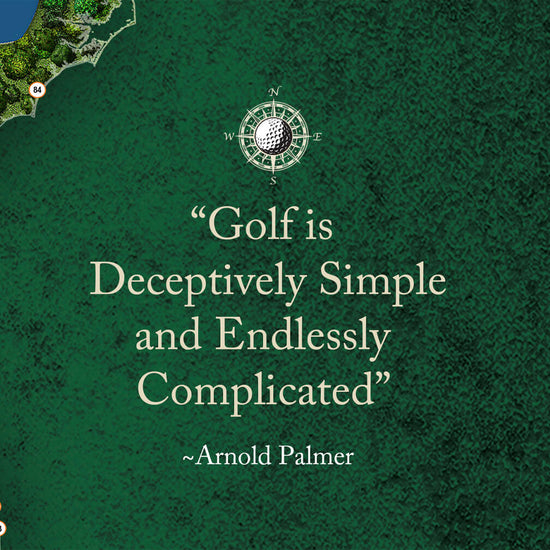Top 250 Golf Courses in the USA Push Pin Map - Various Sizes