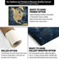 Gold & Navy Textured Map of North America