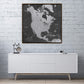 Grey Map of North America
