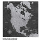 Grey Map of North America