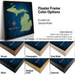 Michigan Push Pin Terrain Map