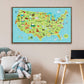 Kids USA Push Pin Map - Single Panel