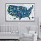 Kids USA Push Pin Map - Single Panel