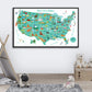Kids USA Push Pin Map - Single Panel