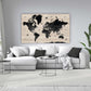 Modern Wood Push Pin World Map
