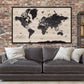Modern Wood Push Pin World Map