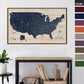 Modern Wood USA Push Pin Map