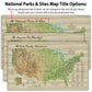 National Parks & Sites USA Push Pin Map