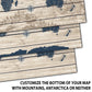 Rustic Wood Grain Push Pin World Map - Single Panel