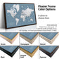 Slate Push Pin Travel Map of the World