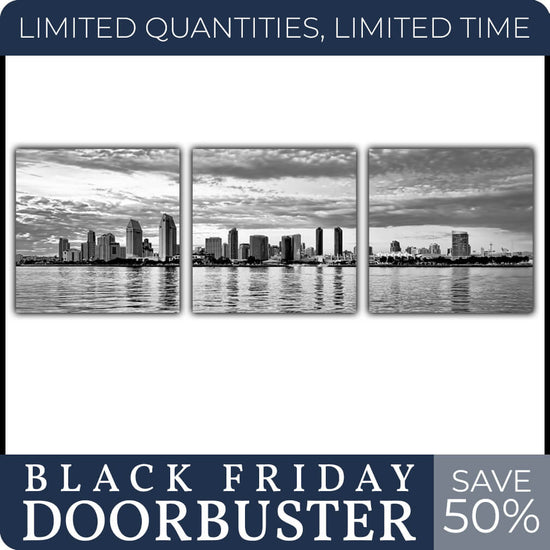 San Diego Skyline Wall Art - 24x24 Set
