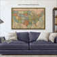 USA Push Pin Travel Map Single Panel
