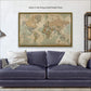 Push Pin World Travel Map - Single Panel