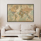 Push Pin World Travel Map - Single Panel