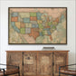 USA Push Pin Travel Map Single Panel