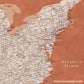 USA Highway & Interstate Map - Single Panel